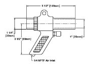 Vac-U-Gun blowoff gun dimensions