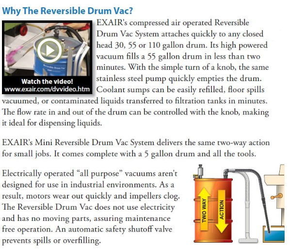 why the Premium reversible drum vac system?