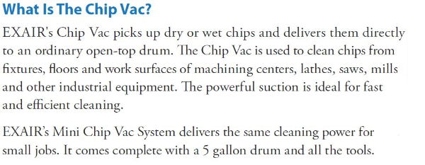 what is the Chip vac systems for 208 Litre drums